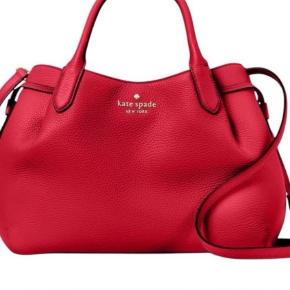 ♠️ NEW ❤️
Beautiful! Kate ♠️ 
CHERRY RED 🍒
LARGE dumpling satchel.